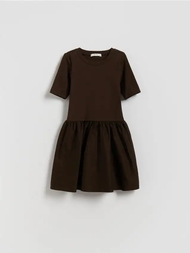 Abito in tessuto misto Colore marrone