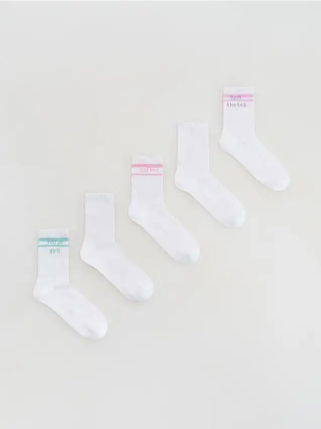 Calzini in cotone 5 pack Colore bianco