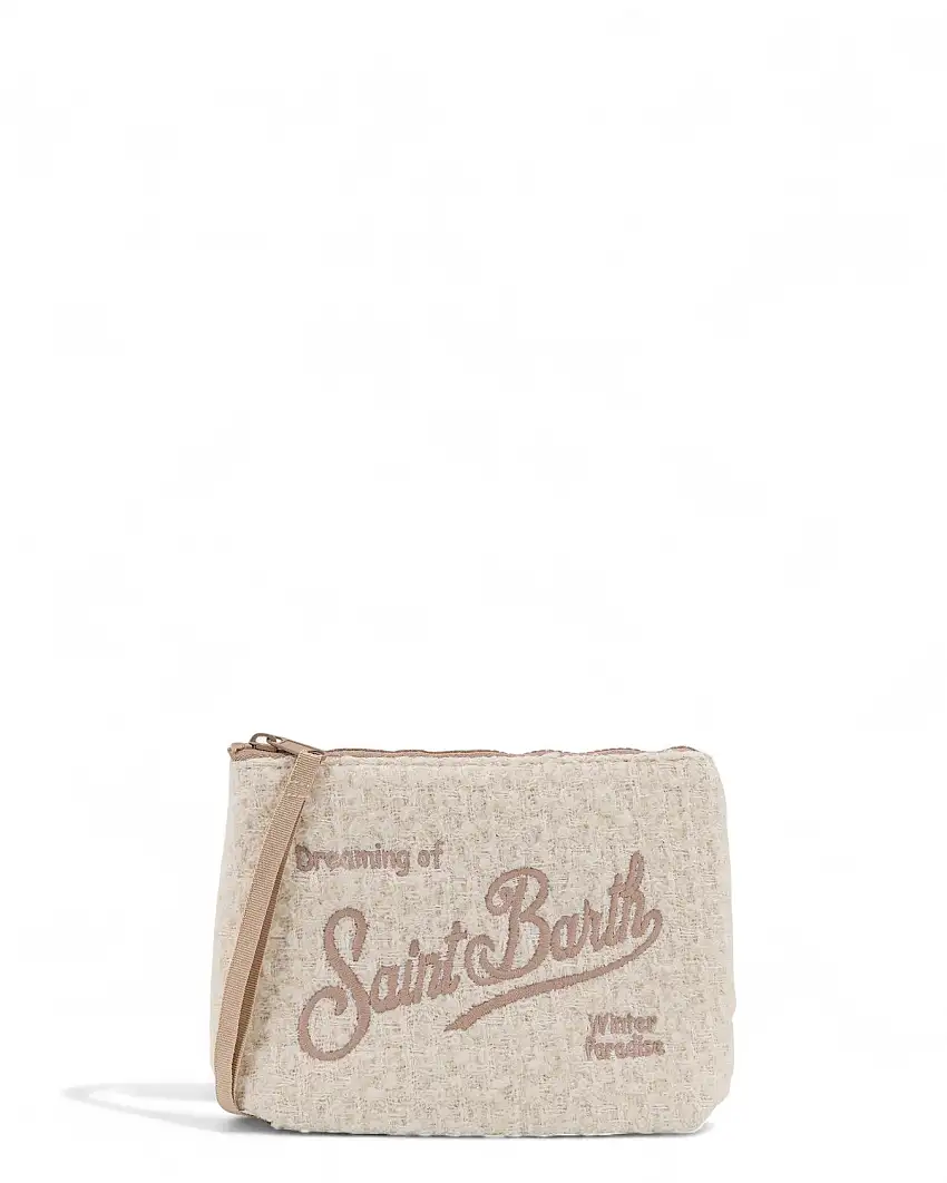 Pochette Aline in tweed con ricamo logo - MC2 SAINT BARTH