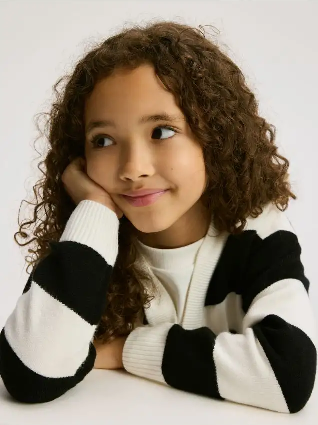 Cardigan con bottoni in viscosa Colore multicolore