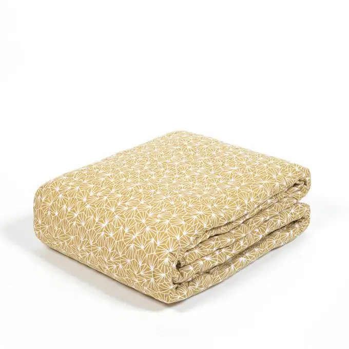 Coperta matrimoniale origami gialla