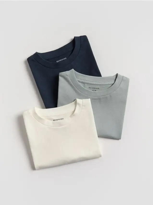 Maglietta in cotone 3 pack Colore panna