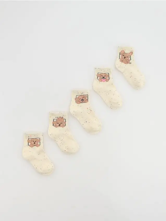 Calzini fantasia 5 pack Colore panna