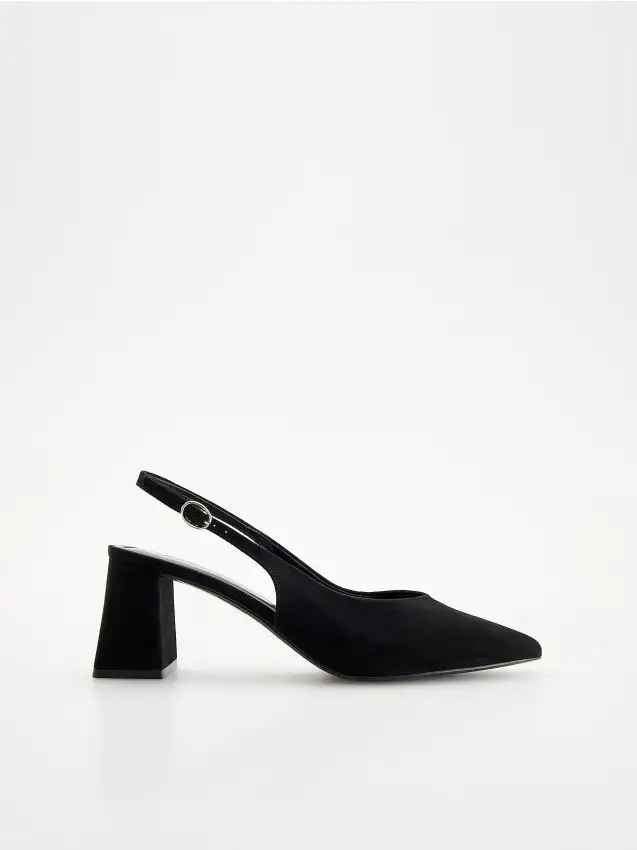 Décolleté con tallone aperto Colore nero