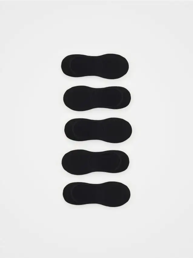 Confezione da 5 paia di calzini alla caviglia Colore nero