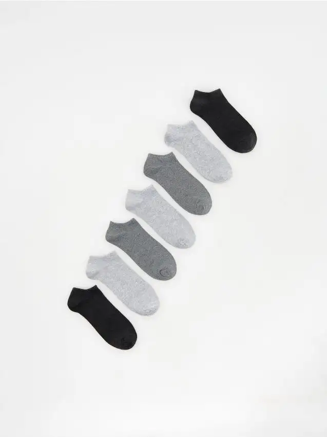 Confezione da 7 paia di calze Colore grigio scuro