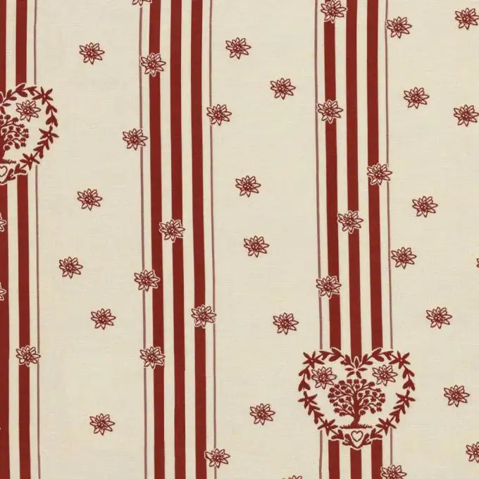 Tessuto piqué rigato cuore