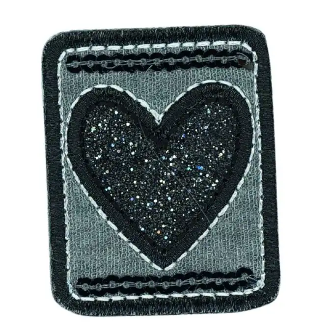 Cuore glitter nero