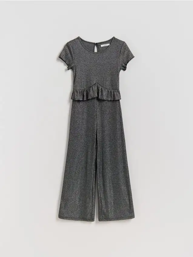 Tuta con filo metallico Colore grigio scuro