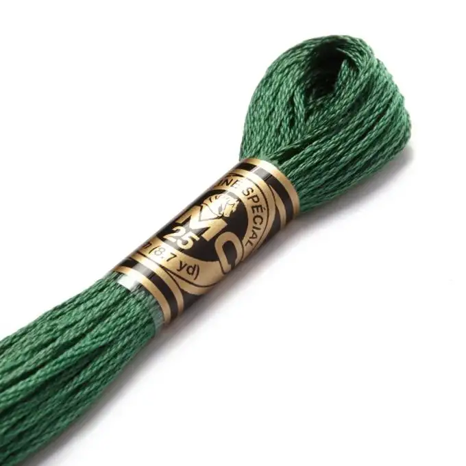 Filo mouliné da ricamo tonalità verdi COL 505