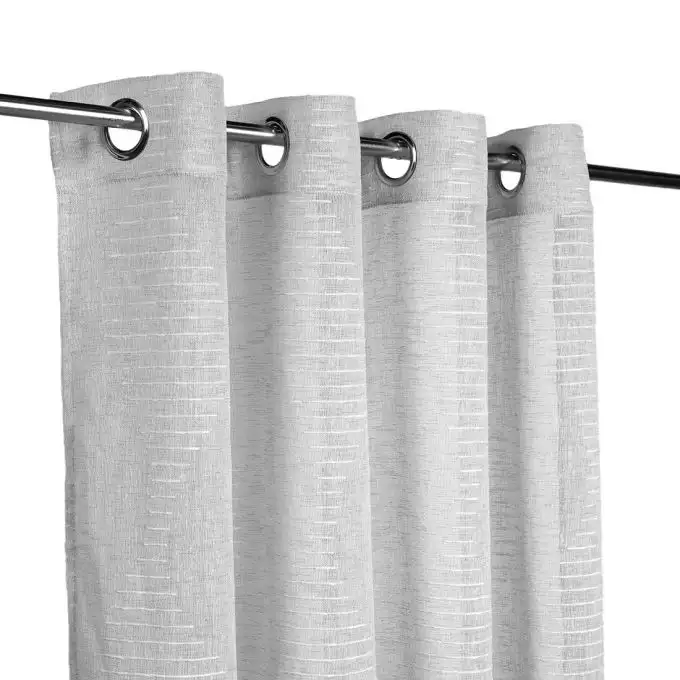Tenda voile grigia effetto lino 140x240 cm