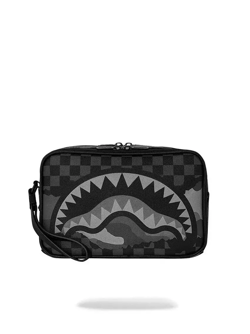 SPRAYGROUND Men's Clutch SPLIT UP CAMO TEAR TOILETRY BRICK 910B6583NSZ Grey