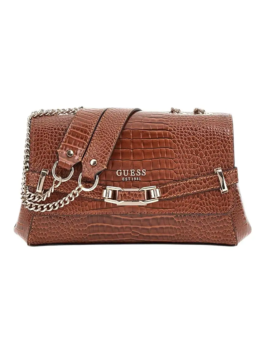 GUESS Women's Bag SILVYE CONVERTIBLE XBODY FLAP HWCG95 27210 COG Brown