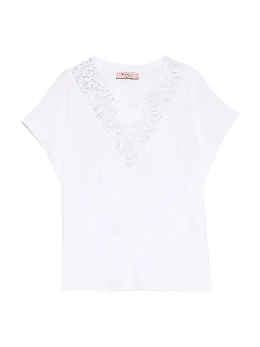 TWINSET Women's T-shirt 251TP2292 00001 White