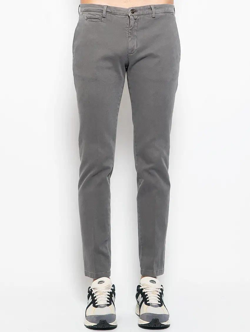Pantaloni Chino in Gabardine Grigio