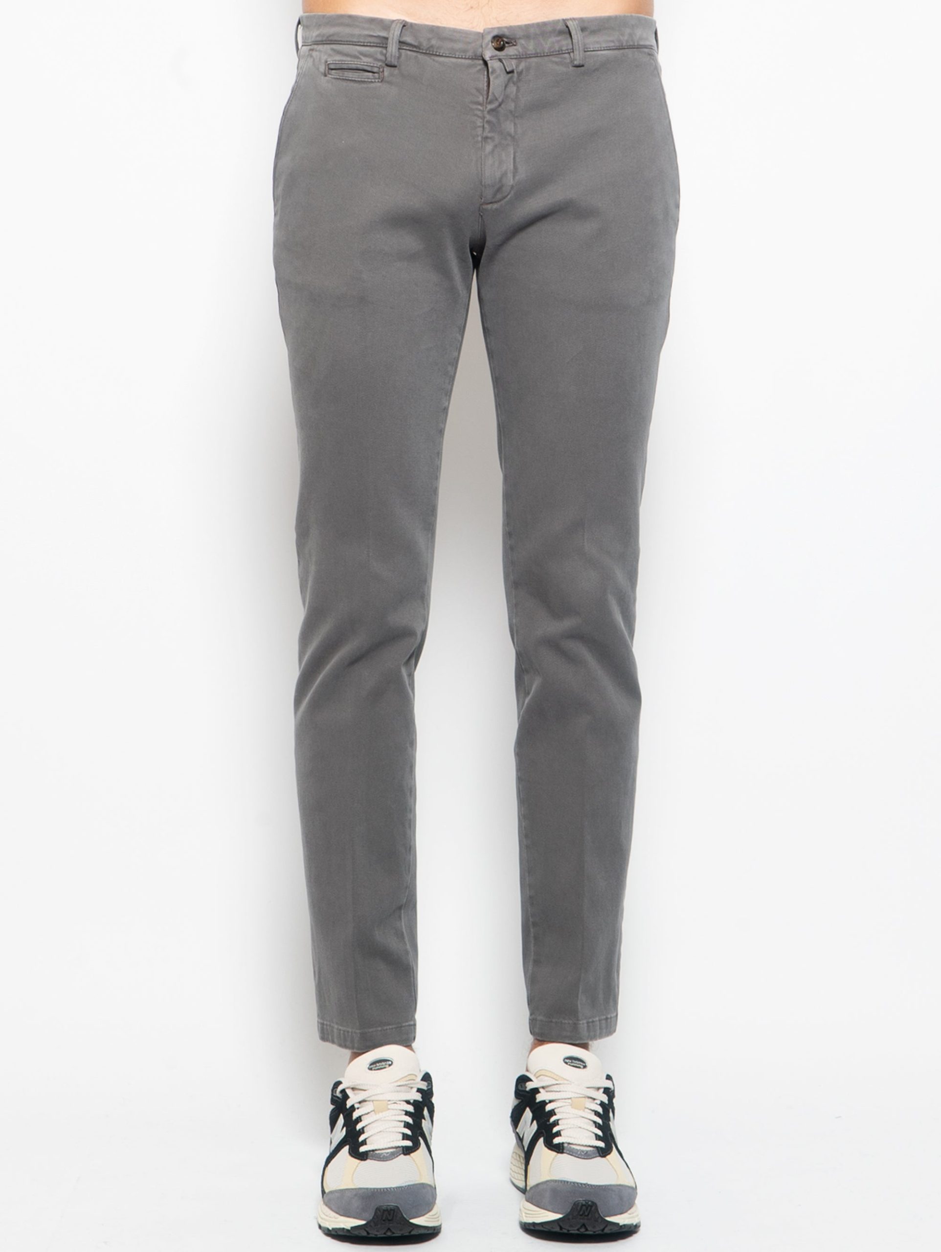 Pantaloni Chino in Gabardine Grigio