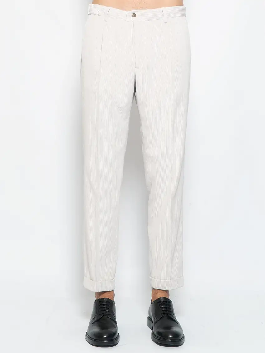 Chino con Coulisse in Velluto Isolas Beige