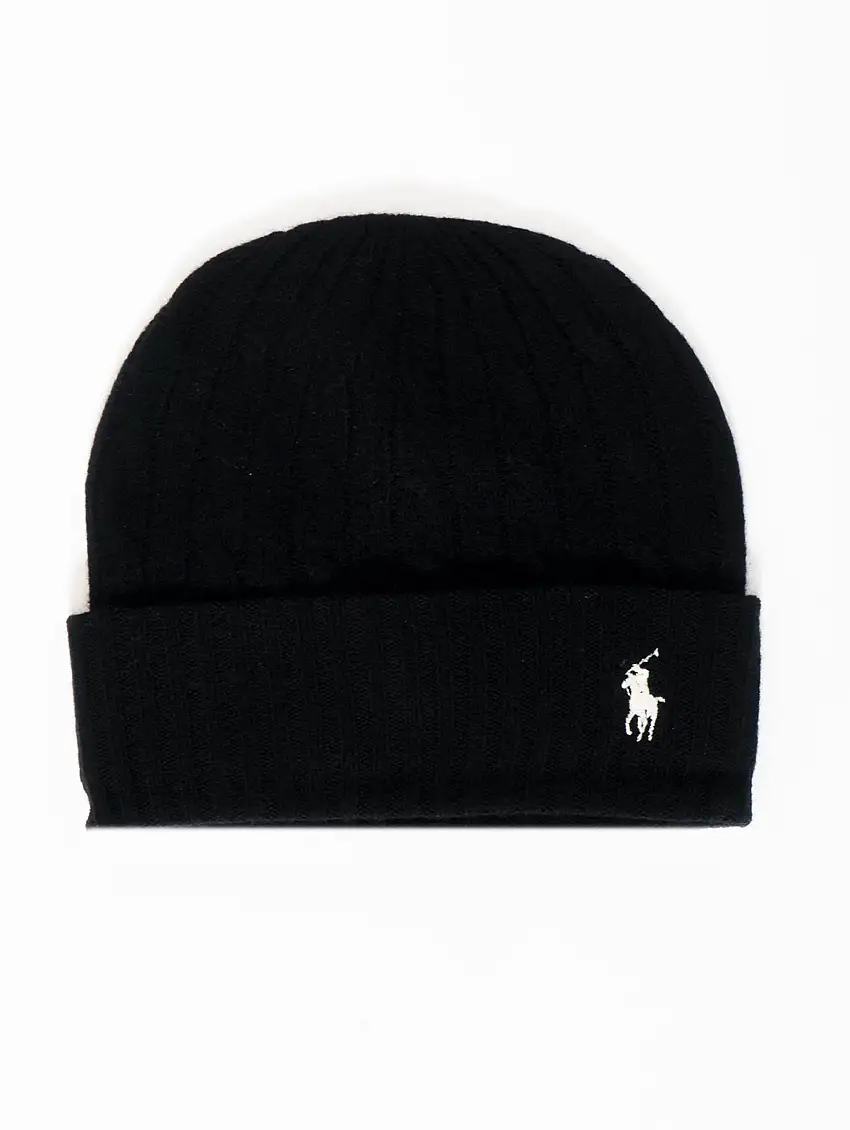 Cappello in Lana a Trecce Nero