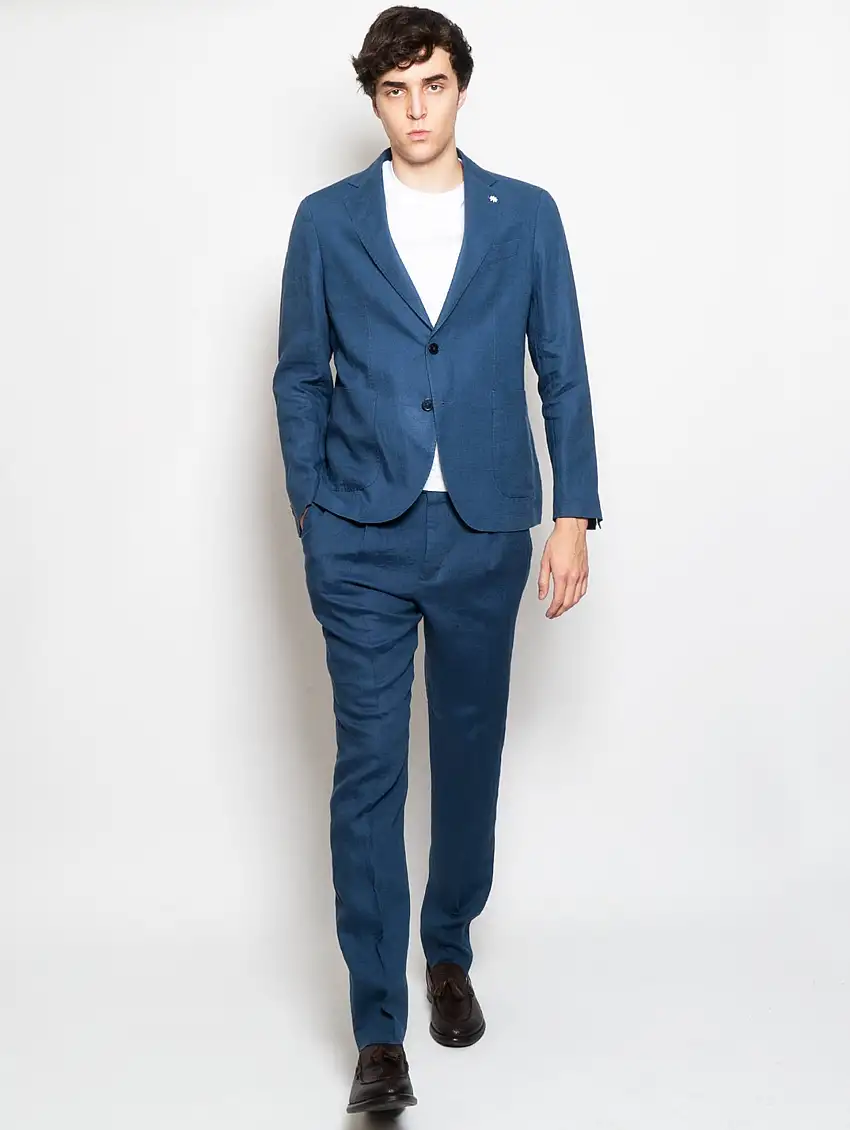 Completo in Lino Lavato Blu Chiaro