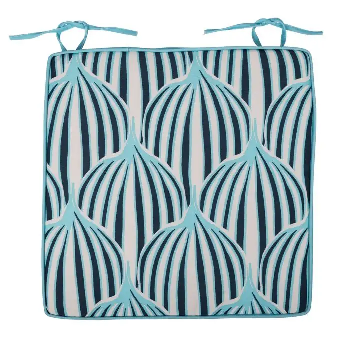 Galette di sedia impermeabile blu