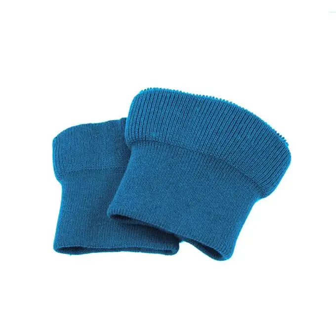 Polsini doppi in costina blu petrolio