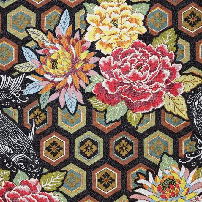 Tessuto jacquard Kabuki multicolore - Sophie Ferjani