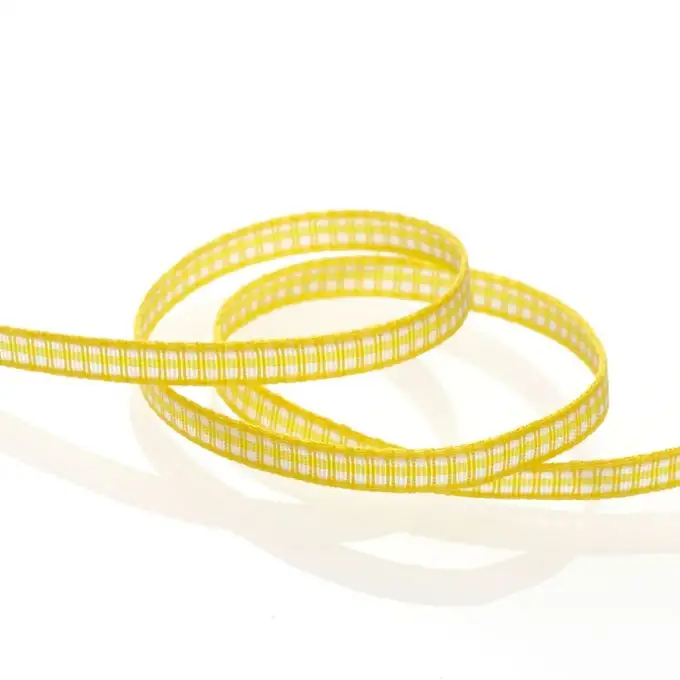 Nastro mini vichy giallo