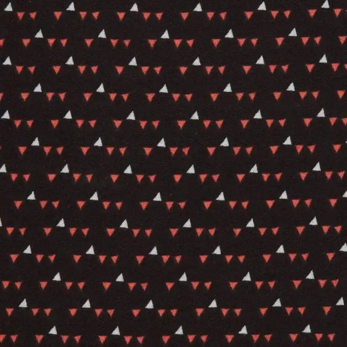 Tessuto felpato stampato triangoli