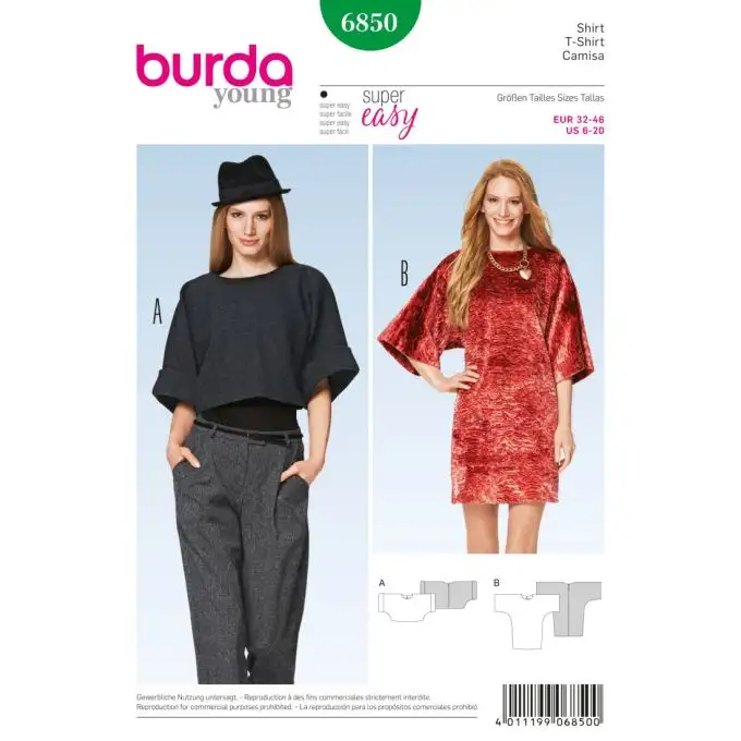 Maglia burda 6850 patron