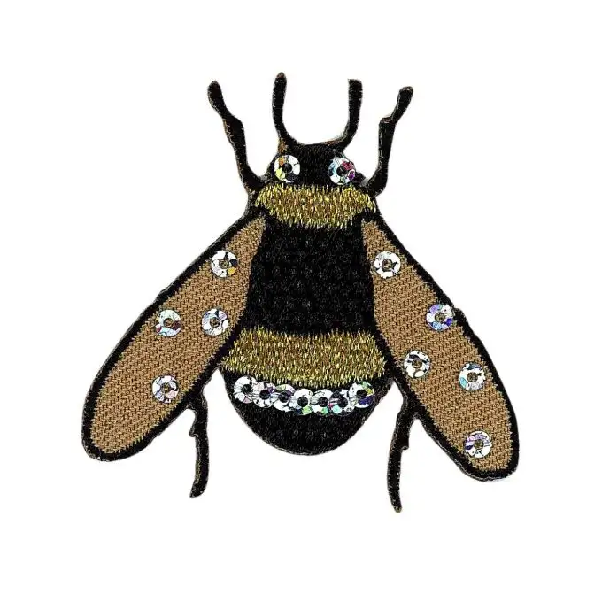 Ape paillettes emblema