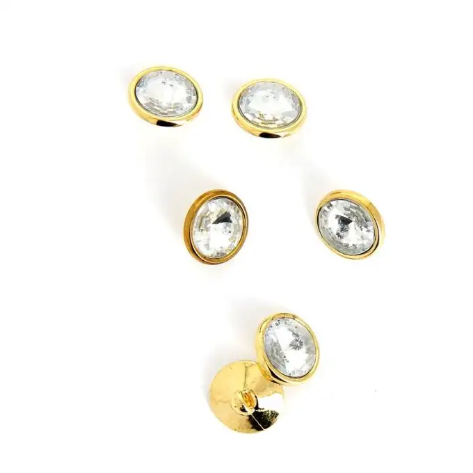 bottoni dorati diamante a coda 13 mm