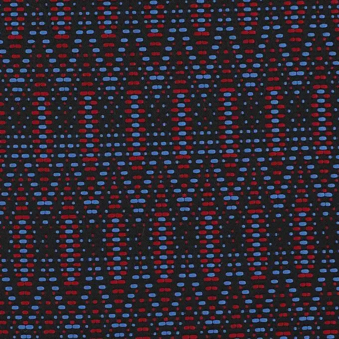 Tessuto jacquard geometrico blu