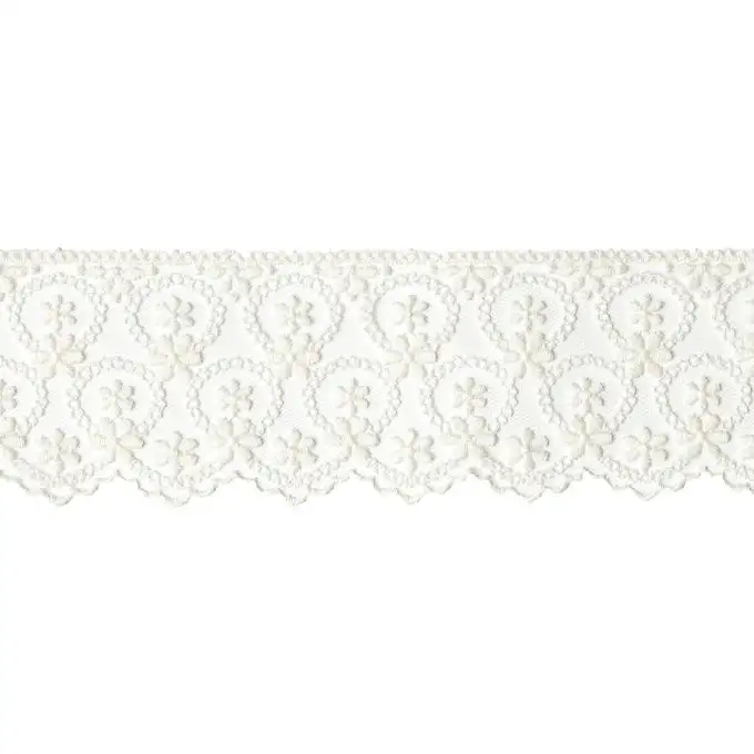 Nastro pizzo fiori 60 mm ecru