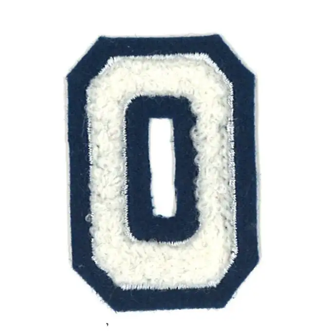 Scudetto termoadesivo numero bouclé 0