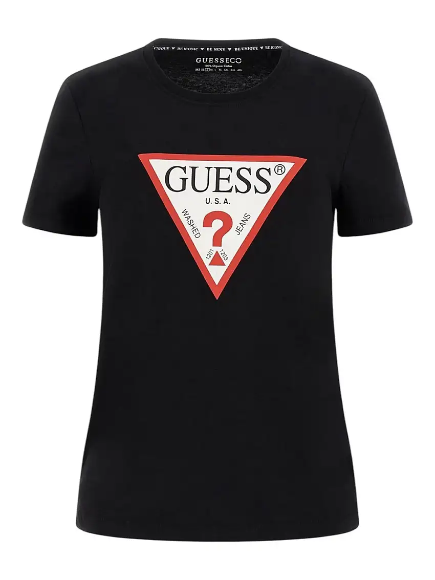 GUESS Women's T-shirt SS CN ORIGINAL TEE W1YI1B I3Z14 JBLK Black