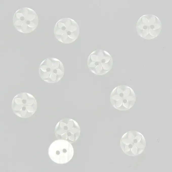 bottoni fiori 2 fori bianco 11 mm
