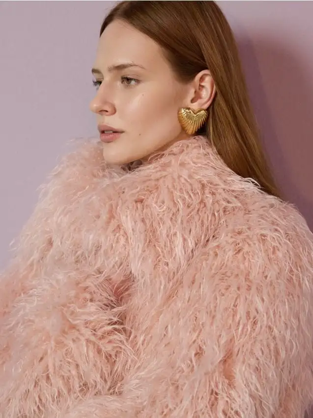 Orecchini a cuore placcati oro Colore oro