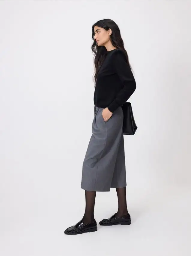 Bermuda con cintura Colore grigio medio