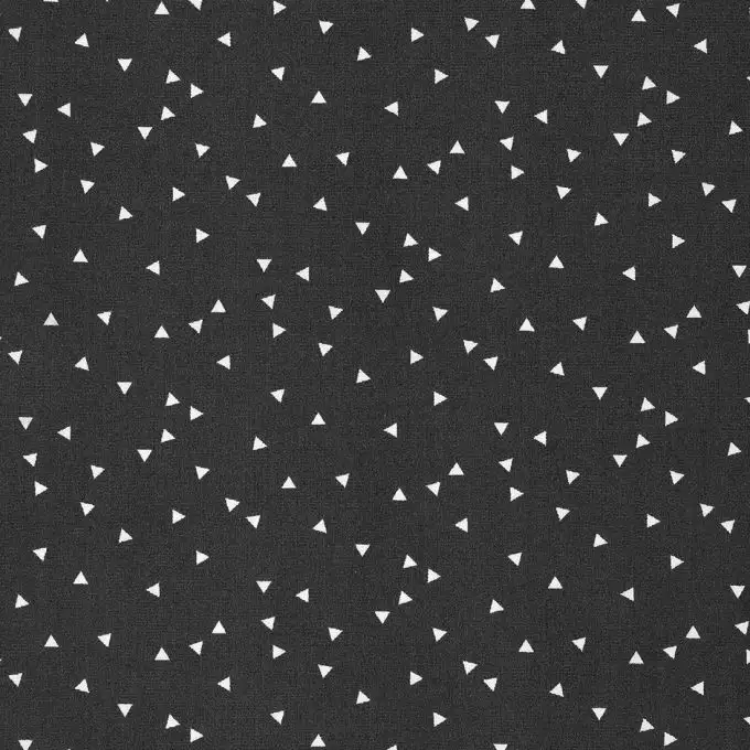Popeline tessuto triangoli grigio scuro