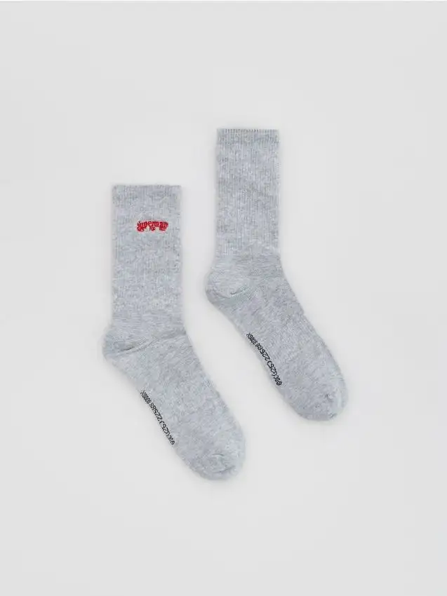 Puuvillased sokid SUPERMAN™ Colore grigio chiaro