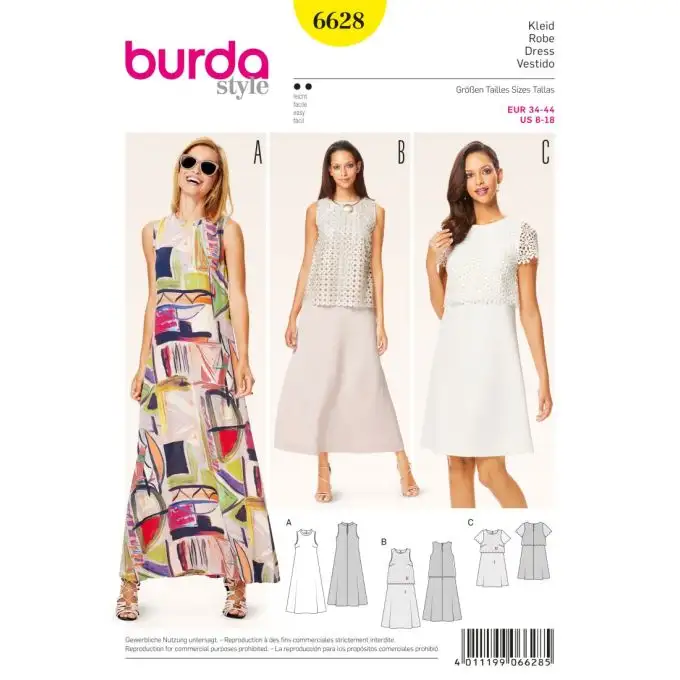 Modello burda 6628 abito