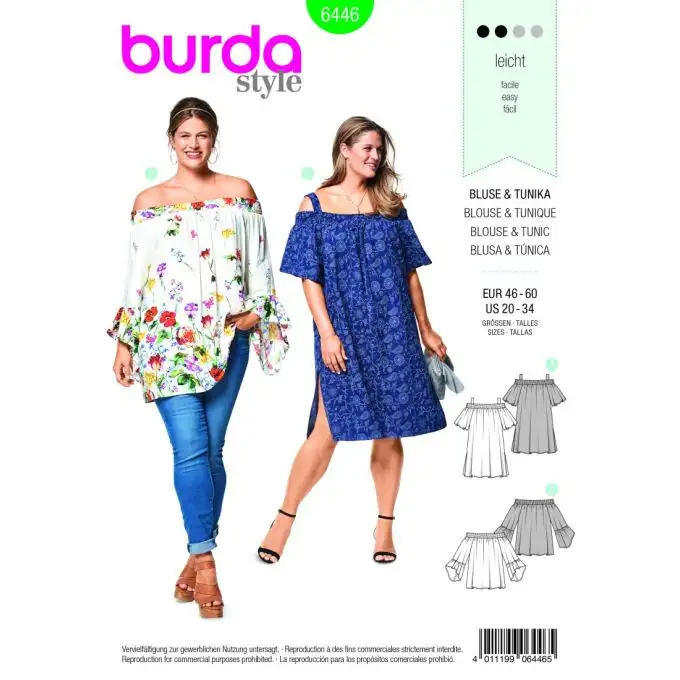 Blusa e tunica burda 6446 patronato