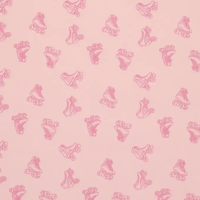 Tessuto popeline cotone rollers rosa