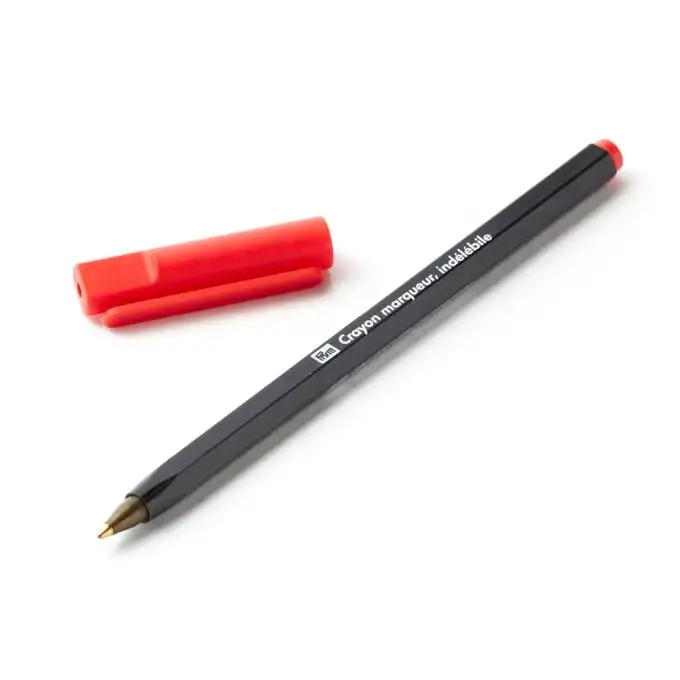 Penna tessile indelebile per biancheria rosso