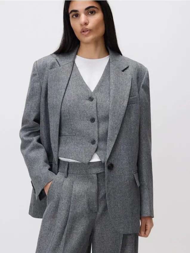 Gilet panciotto Colore grigio scuro