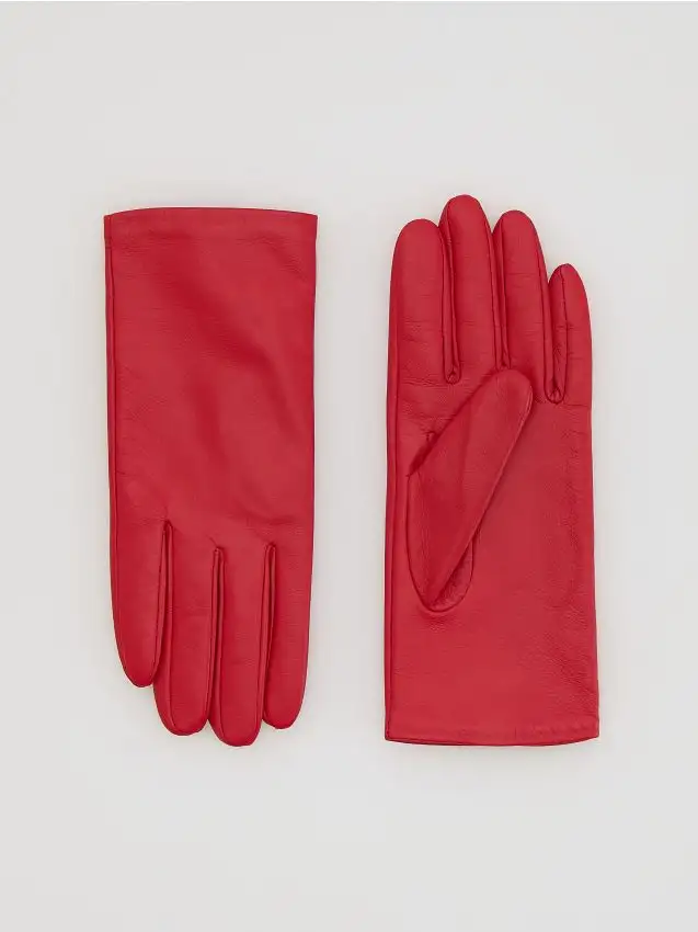 Guanti in pelle Colore rosso