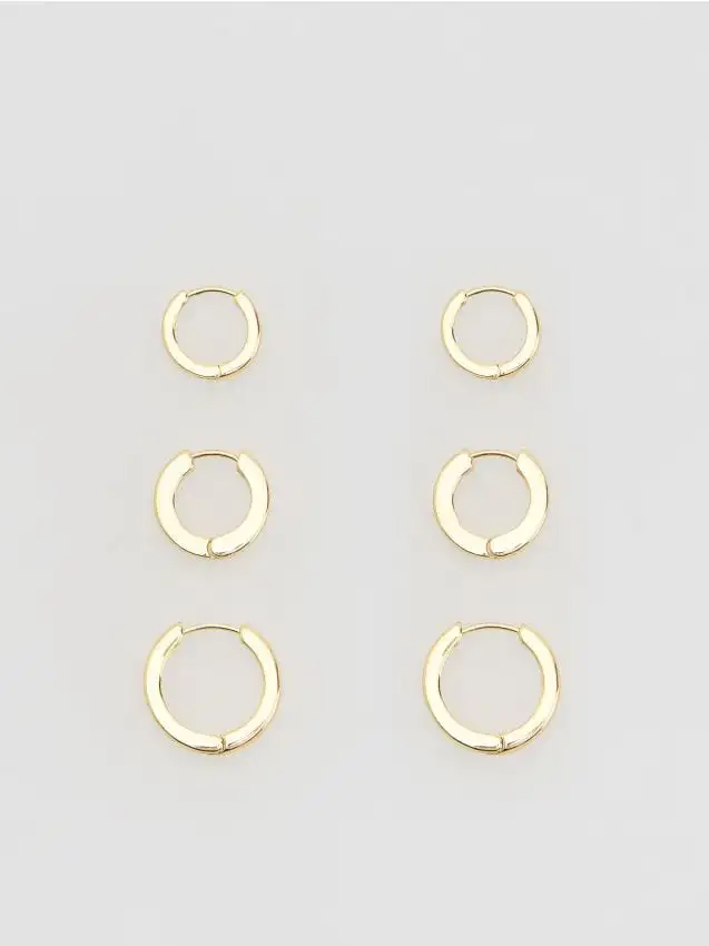 Set di orecchini rotondi Colore oro