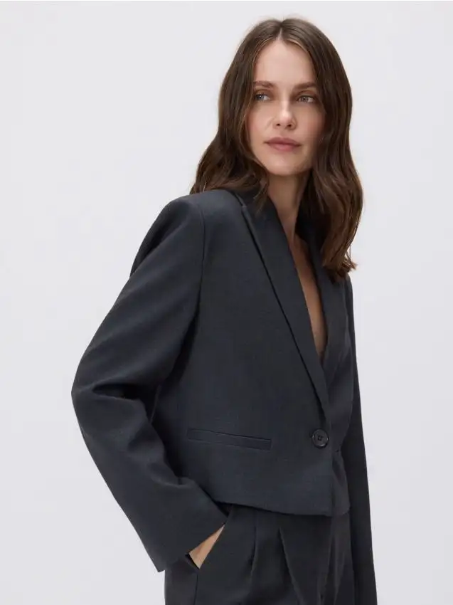 Giacca corta Colore grigio medio