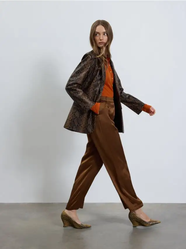 Scarpe con zeppa con motivo animale Colore multicolore