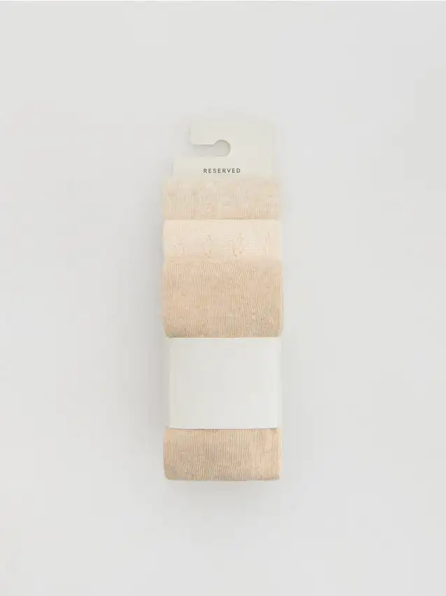 Calze in cotone 3 pezzi Colore nude